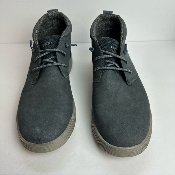 Hey Dude Jo Men’s Size 9 Shoes or EU 42 Chukka Boots Navy Dark Gray Grey - Picture 7 of 11